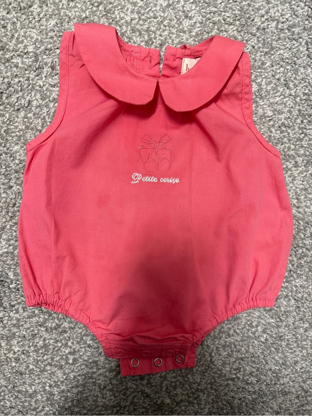 Bondoux Coral Pink Baby One-Piece Romper